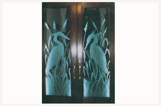 doors sarasota florida etched egrets