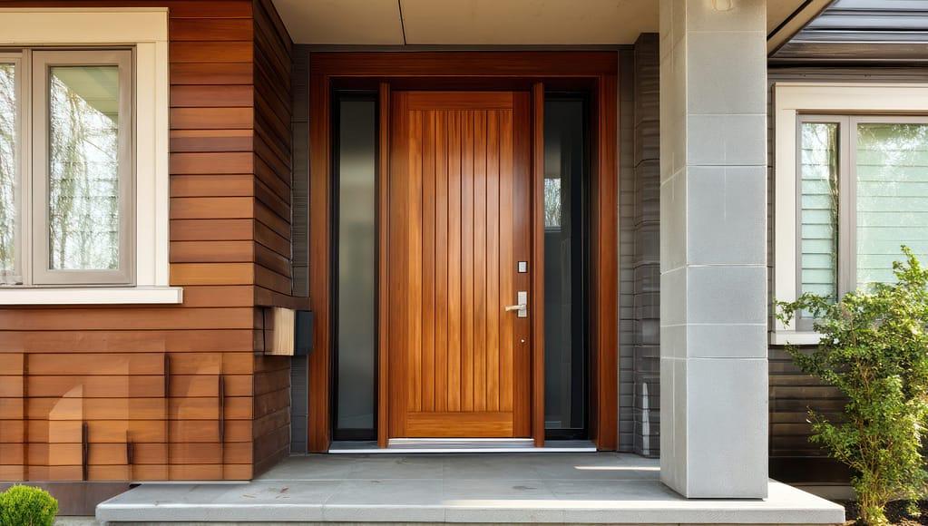 Replace front door without replacing frame at a residential home in Sarasota FL.